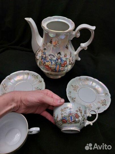 Предметы сервиза Oscar Schlegelmilch гейша ГДР
