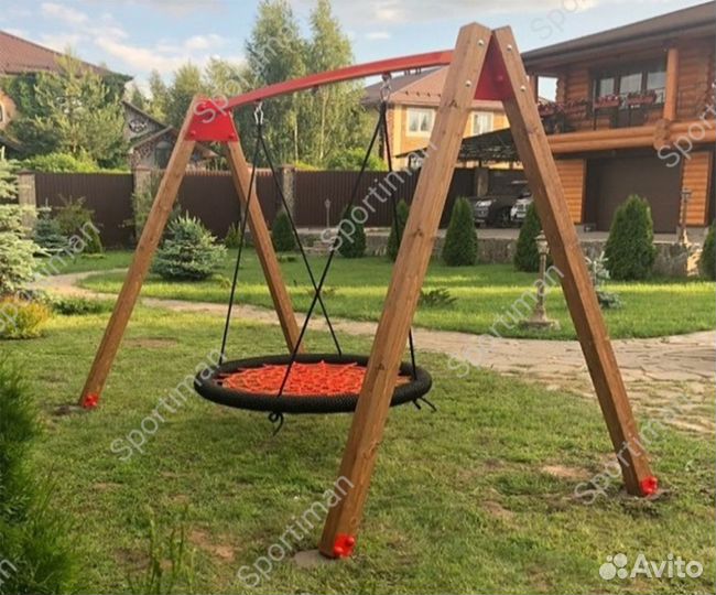 Каркас для качелей с металлической балкой