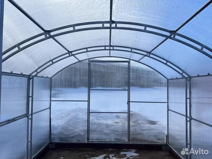 Теплица прямостенная из двойной дуги 20х20