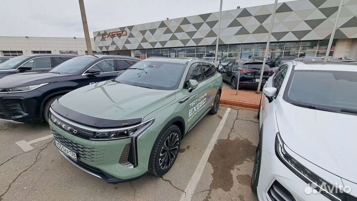 Дефлектор капота (exclusive) (Шелкография черная ) exeed RX