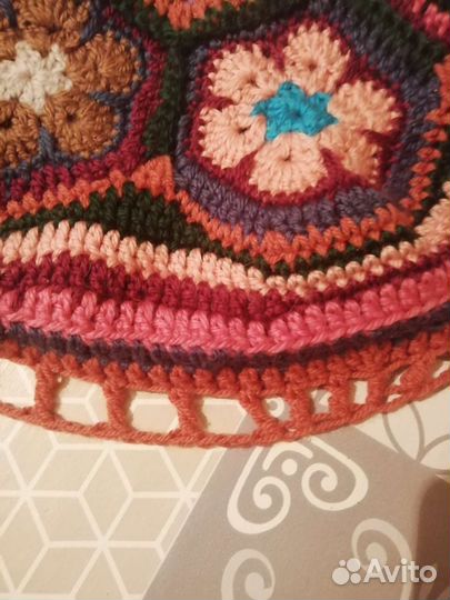 Чехол на табурет, ручная работа