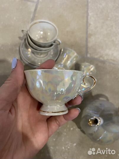 Сервиз чайный фарфоровый новый