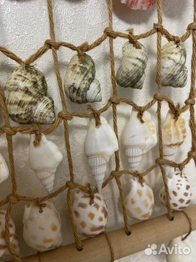 Панно декоративное настенное из ракушек