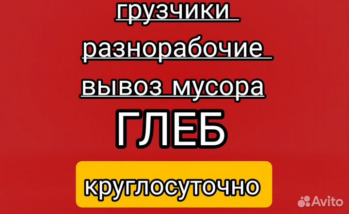 Грузчики Разнорабочие Вывоз мусора Брянск