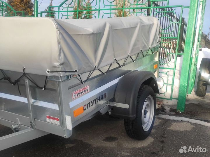 Прицеп Спутник 1912/37, низкий тент