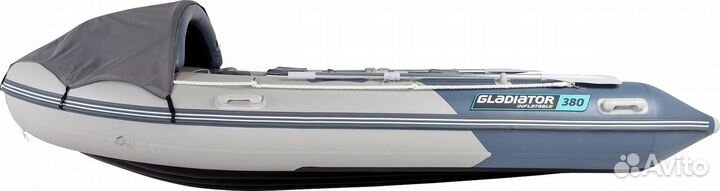 Лодка пвх Нднд Gladiator E380 Pro св.-тем. серый