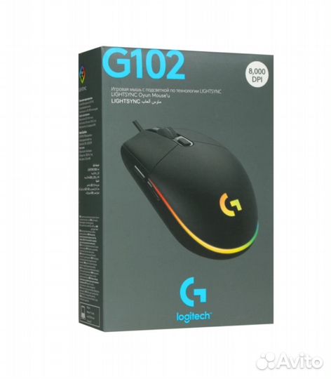 Игровая проводная мышь Logitech G102 LightSync, че
