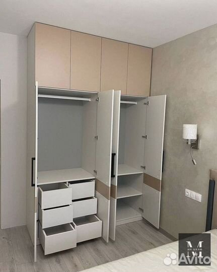 Шкаф распашной с фрезерованными фасадами