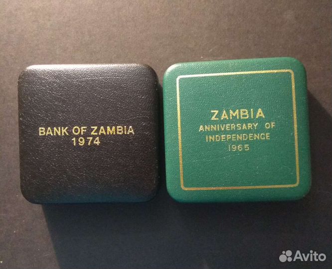 Замбия 1 квача. 1974 Юилейная. Proof