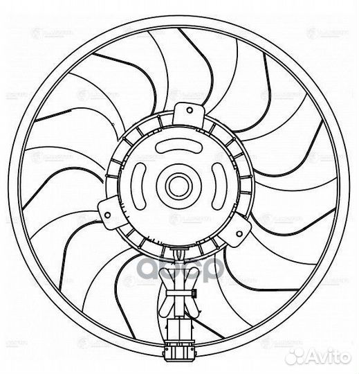 Электровентилятор охлаждения для а/м VW Transpo