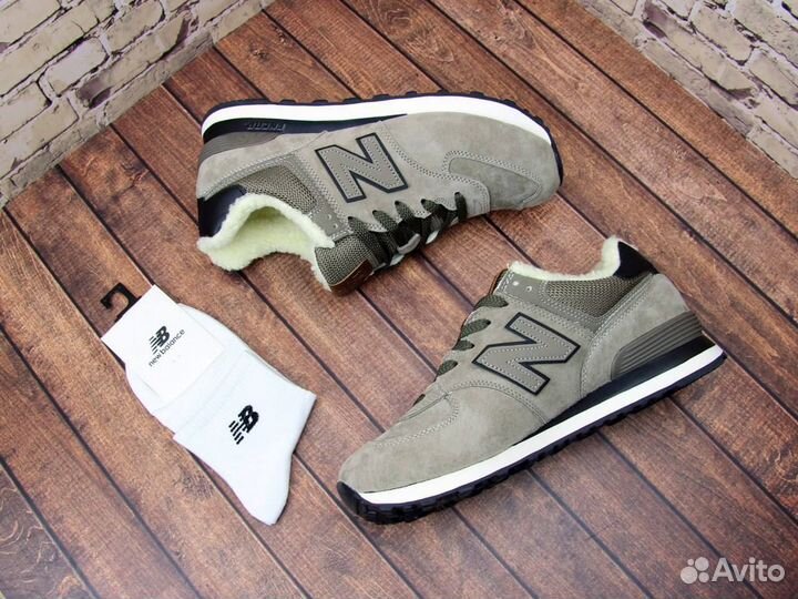 Мужские зимние кроссовки new balance 574