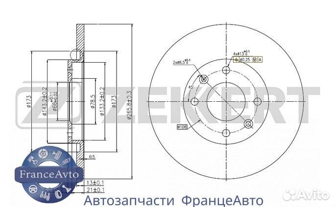 Колодки передние Renault Logan, Sandero, Clio, Sym