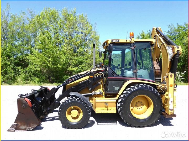 Закаленное стекло на экскаватор-погрузчик Caterpillar 428D 432D