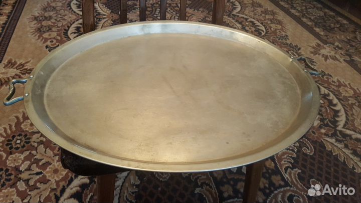 Мельхиоровый поднос 19 век
