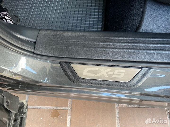 Накладки на пороги для Mazda CX-5/ Мазда CX-5 2018-2021 г.в