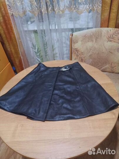Кожаная юбка натуральная 44 46