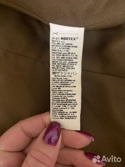 Zara пиджак натуральная замша