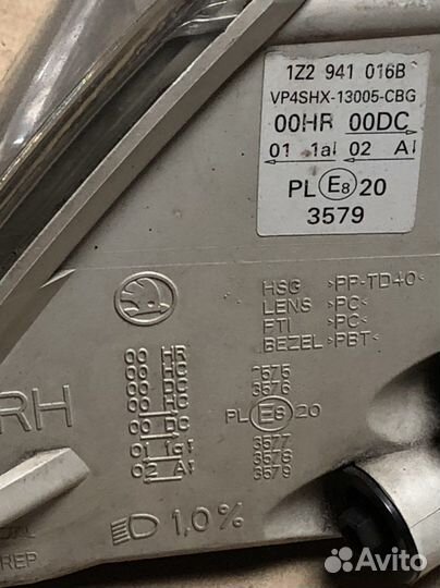 Фара левая; правая Шкода Октавия А5 до рестайлинг