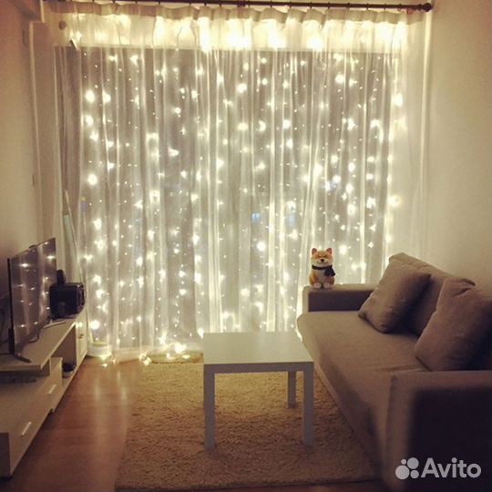 Светодиодная LED гирлянда-занавес