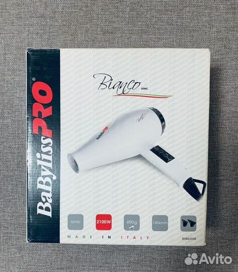 Новый фен babyliss PRO luminoso bianco BAB6350IE