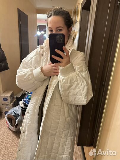 Демисезонное пальто белое винтаж