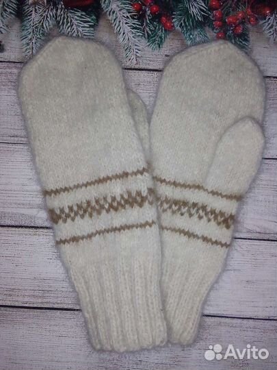 Варежки с собачьей шерстью