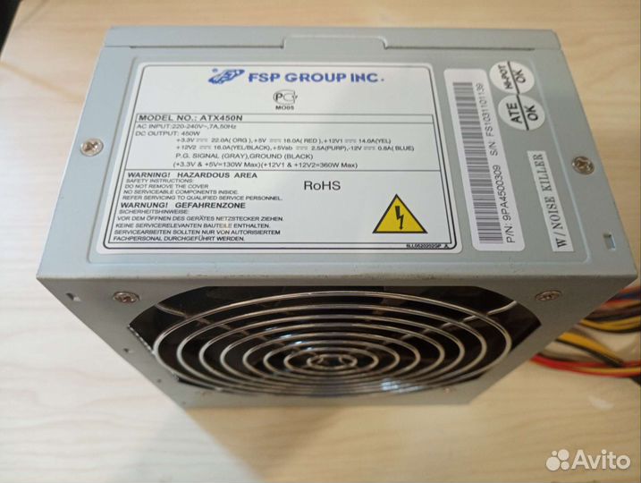 Блок питания fsp 450w