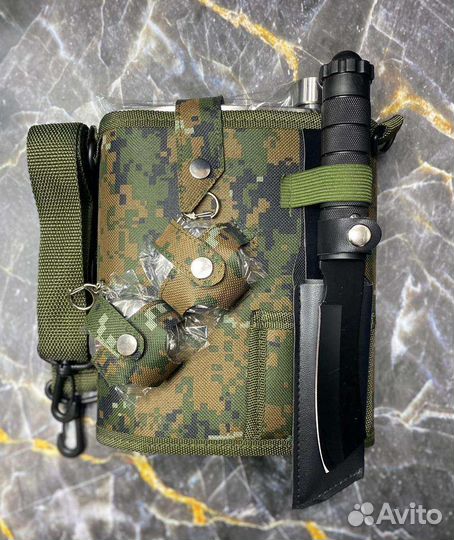 Набор фляжка +нож