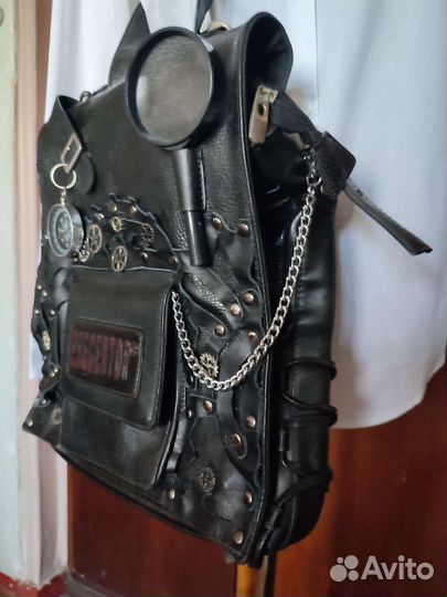 Кожаная сумка-портфель precentor мужская стимпанк