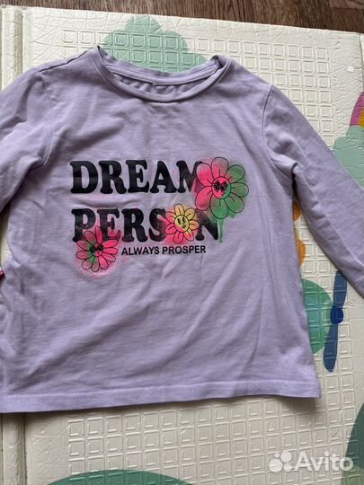 Лонгслив для девочки 98