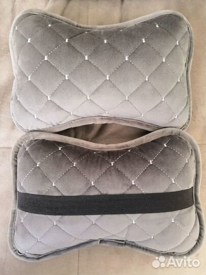 Две новые подушки на подголовник а/м