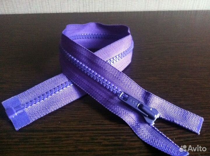 Молнии разъемные Серая и Фиолетовая 40 см, новые