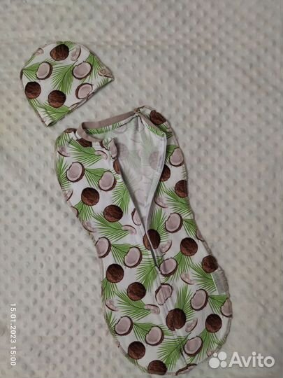 Кокон для новорожденного размер 56-62см