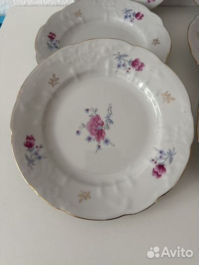 Тарелка нежность фарфор Барановка 1960-е гг СССР