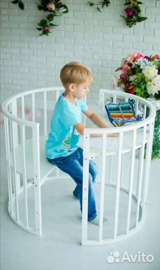 Детская кроватка, круглая