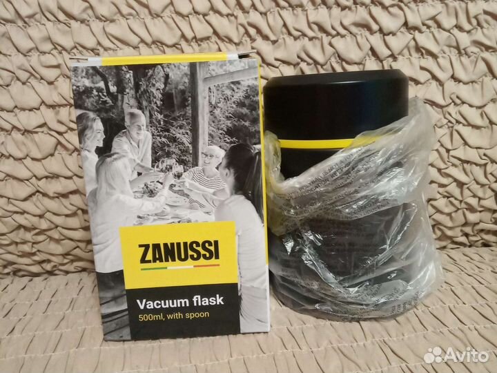 Термос Zanussi 0,5 литра с ложкой новый