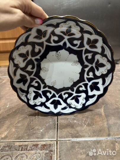 Узбекский фарфоровый чайный сервиз