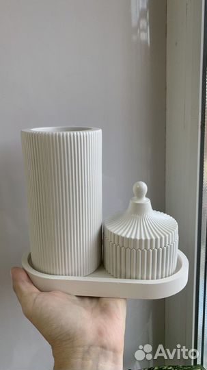 Набор из гипса. Подарок. Ваза