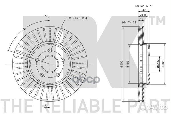 Диск тормозной ford mondeo III 00/jaguar X-TYP