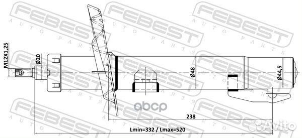 Амортизатор передний 24110008F Febest