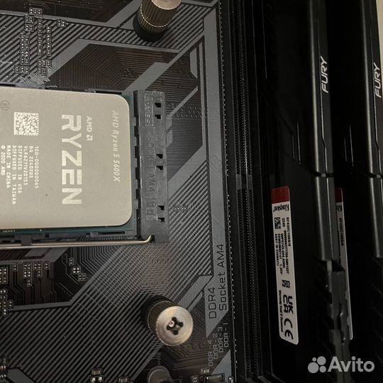 Комплект R5 5600x + B450 Aorus + 16Gb + Вода