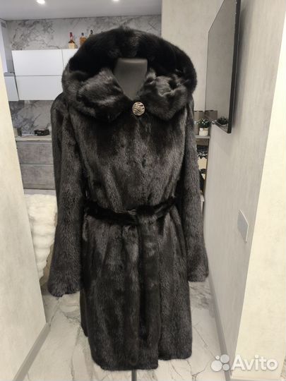 Шуба норковая халат 48