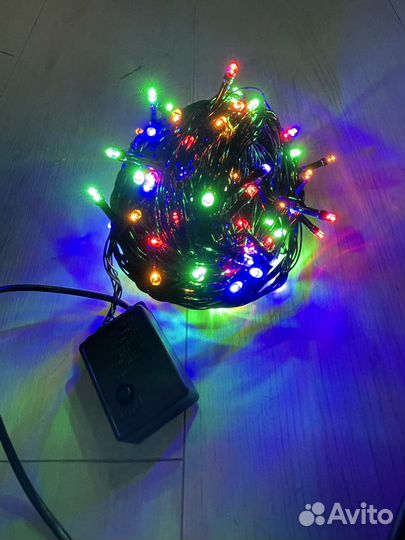 Елочная гирлянда разноцветная 14,5 м