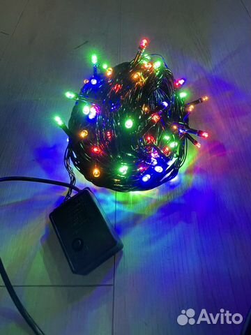 Елочная гирлянда разноцветная 14,5 м