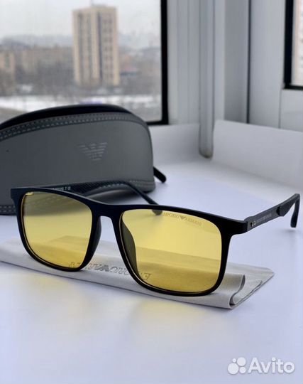 Очки emporio armani желтые поляризационные