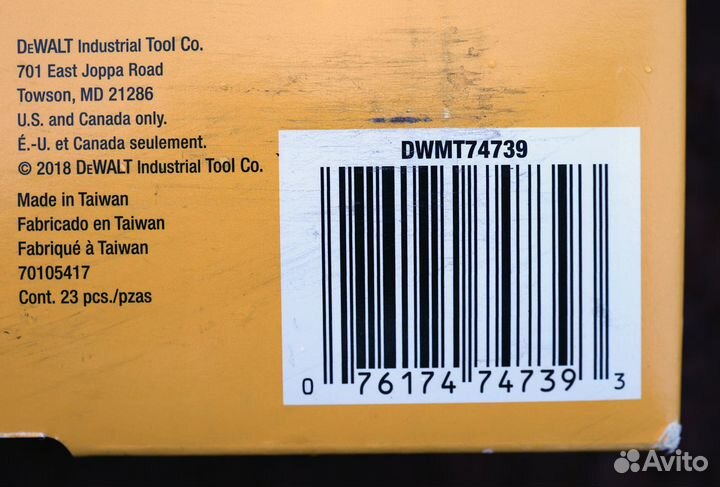 Набор торцевых головок DeWalt dwmt74739, новый