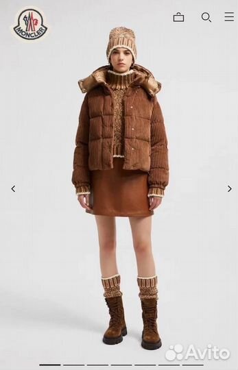 Вельветовый пуховик Moncler Daos