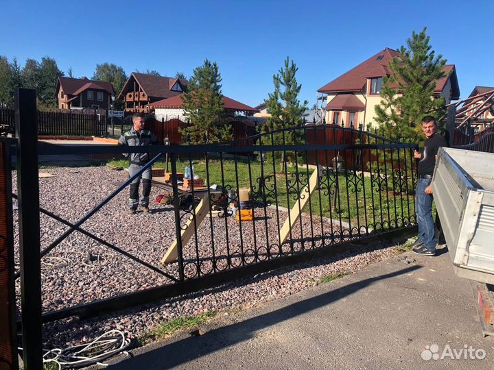 Ворота кованые откатные под ключ, с гарантией