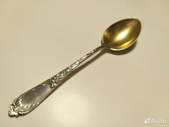 Ложка серебряная + позолота киев 1953