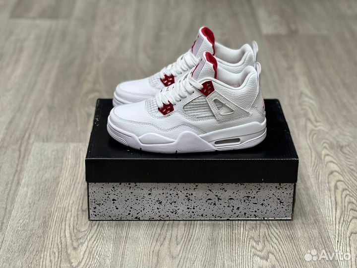 Кроссовки Air Jordan 4 Red Metallic (36-45)